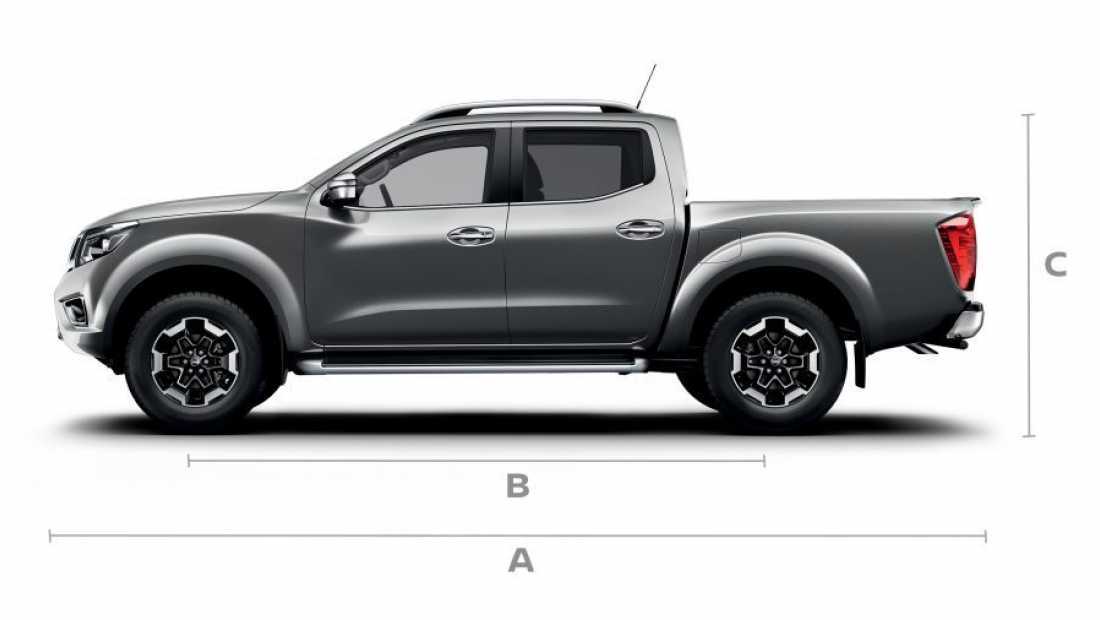 ABD Nissan - Navara - afmetingen - dubbele cabine - model