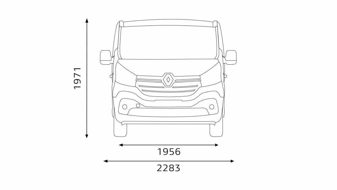 ABD Renault-Trafic-afmetingen-voorkant